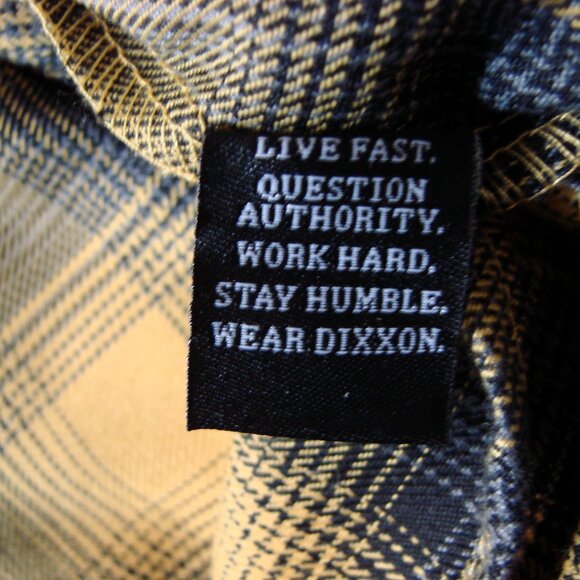 Dixxon Flannel Shirt Parham Panhead J&P Cycles Yellow Black Plaid NWOT NEW Large - Picture 6 of 16